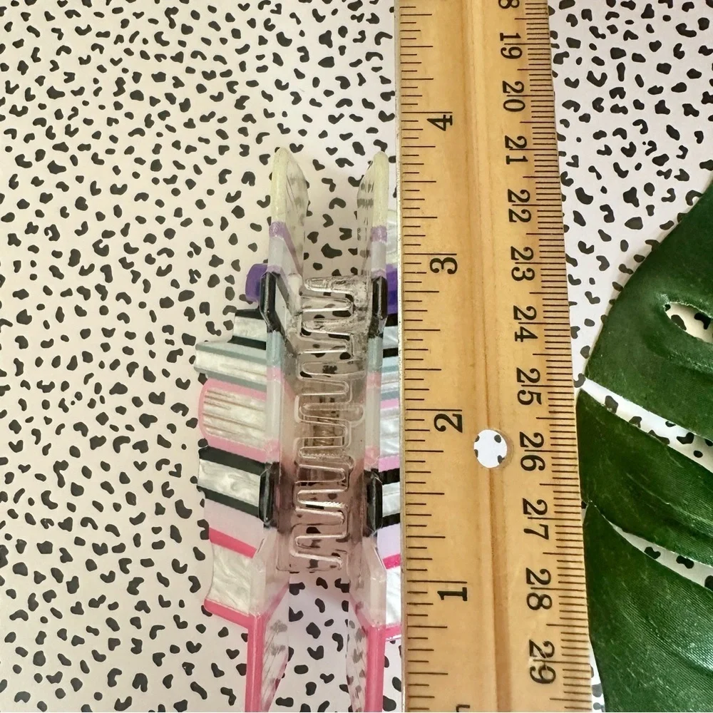 3/$22🩶 Book Stack Claw Clip Library Reading Teacher Hair Accessory Acrylic NEW